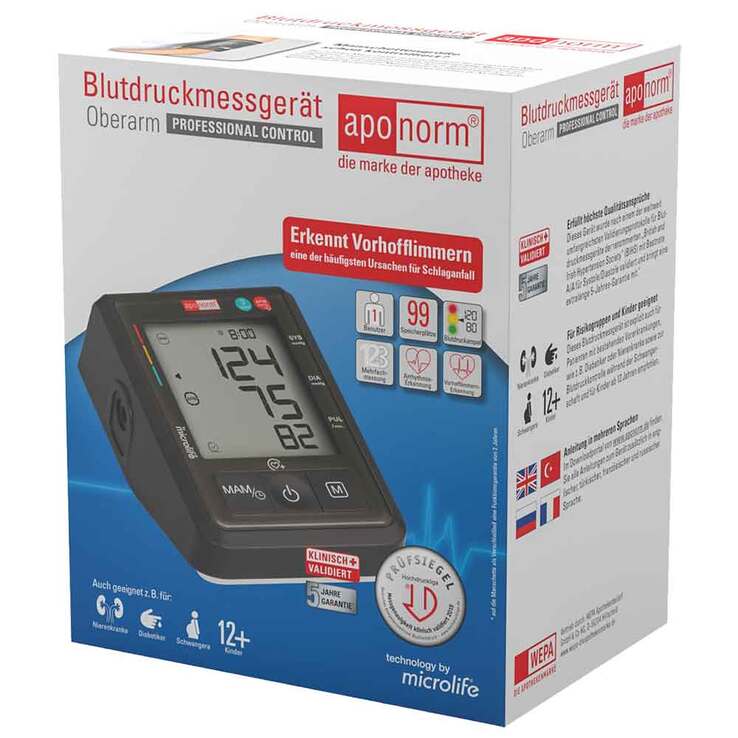 aponorm® Professionell Control Oberarm-Blutdruckmessgerät, 1 St