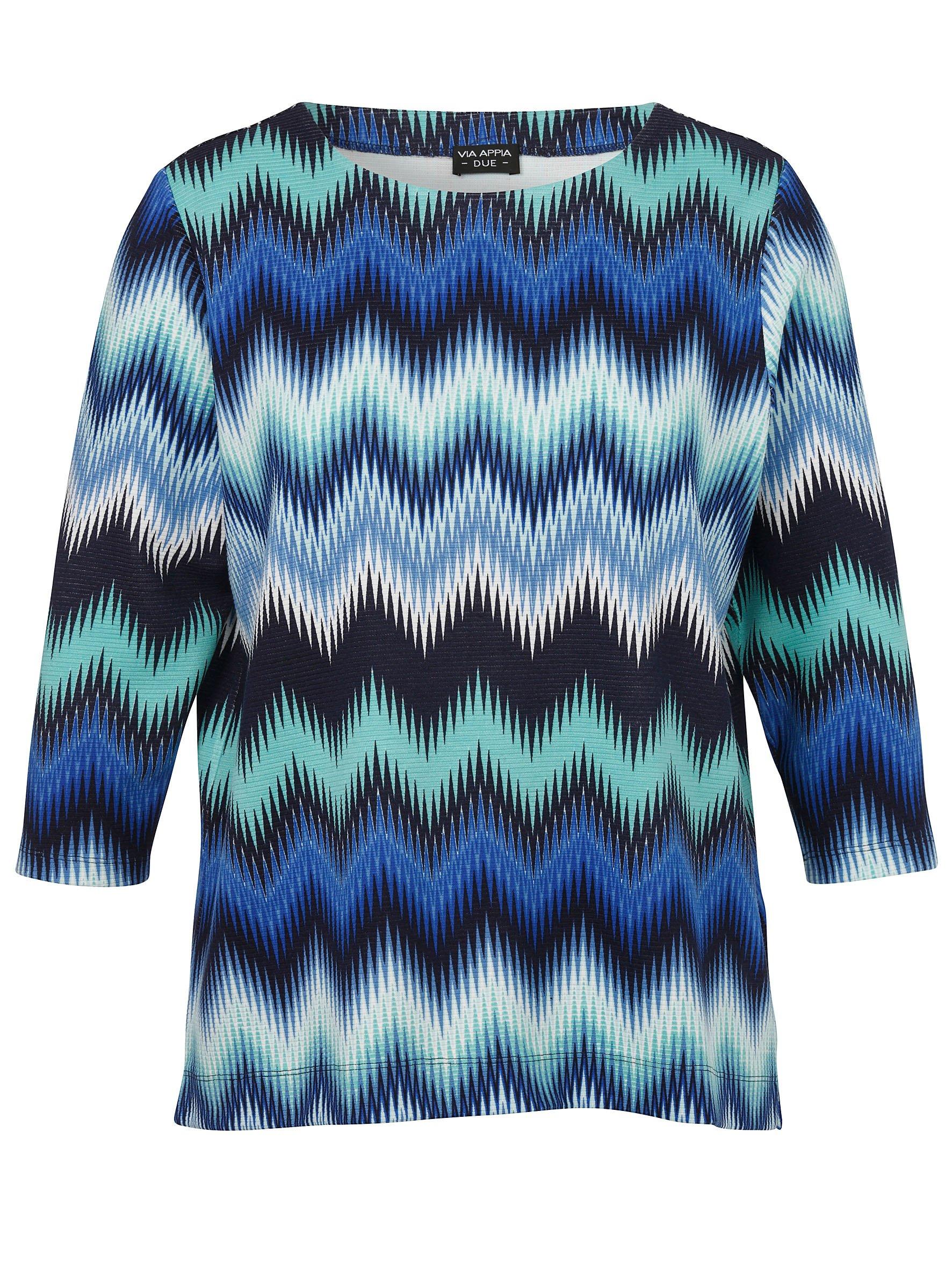 Sweatshirt mit Zickzack-Alloverprint