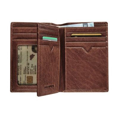 Maverick Rough Gear - Portefeuille - RFID pour cartes supplémentaires - cuir de buffle pleine fleur à tannage végétal - brun