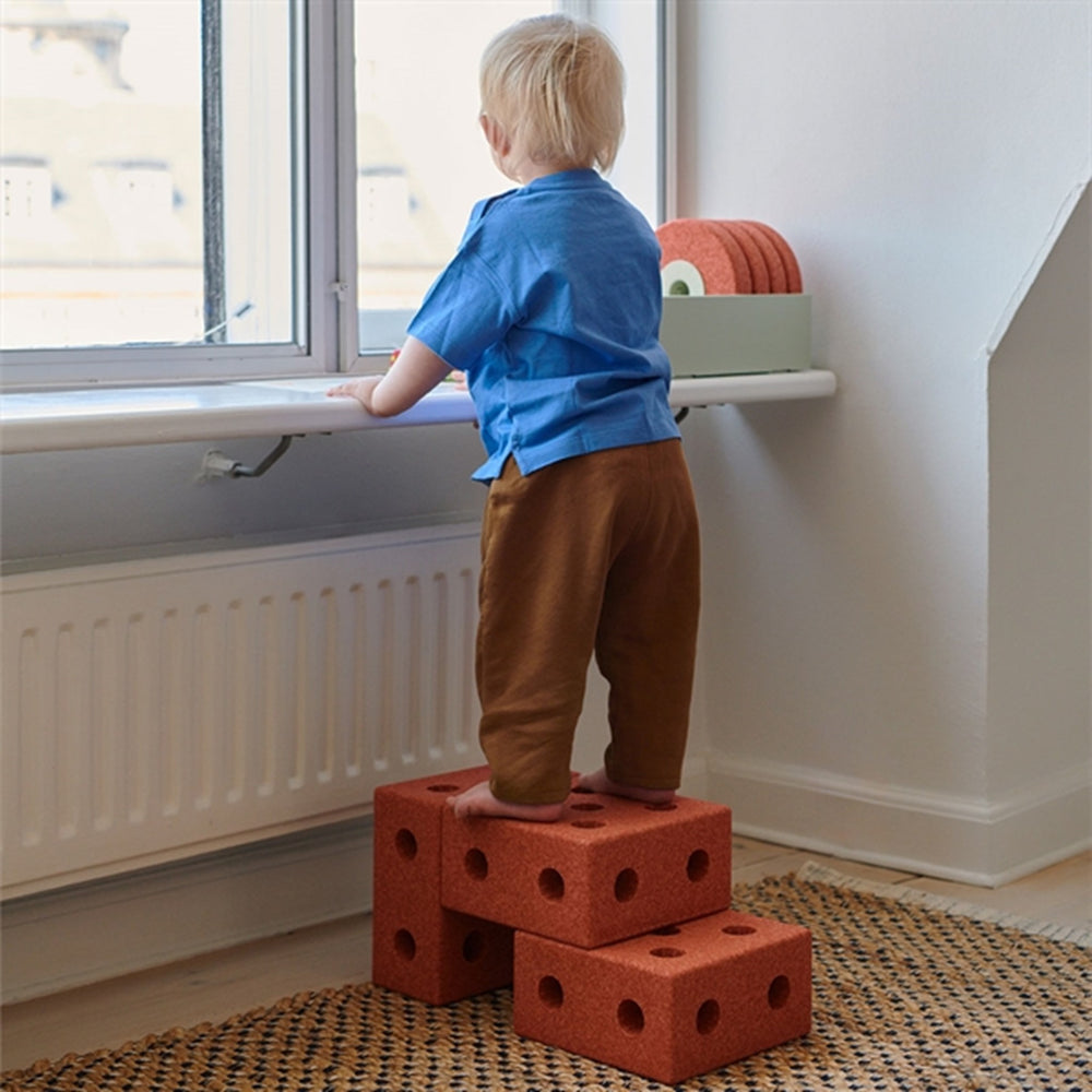 3-i-1 Baby Walker Burnt Orange/Dusty Green | Luksusbaby