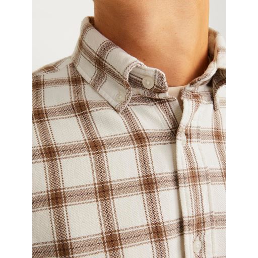 Jack&Jones Blubrook Check Structure Skjorte, Cloud Dancer, XL