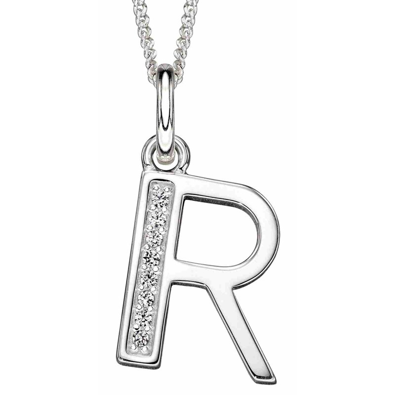 Collier lettre R en argent 925