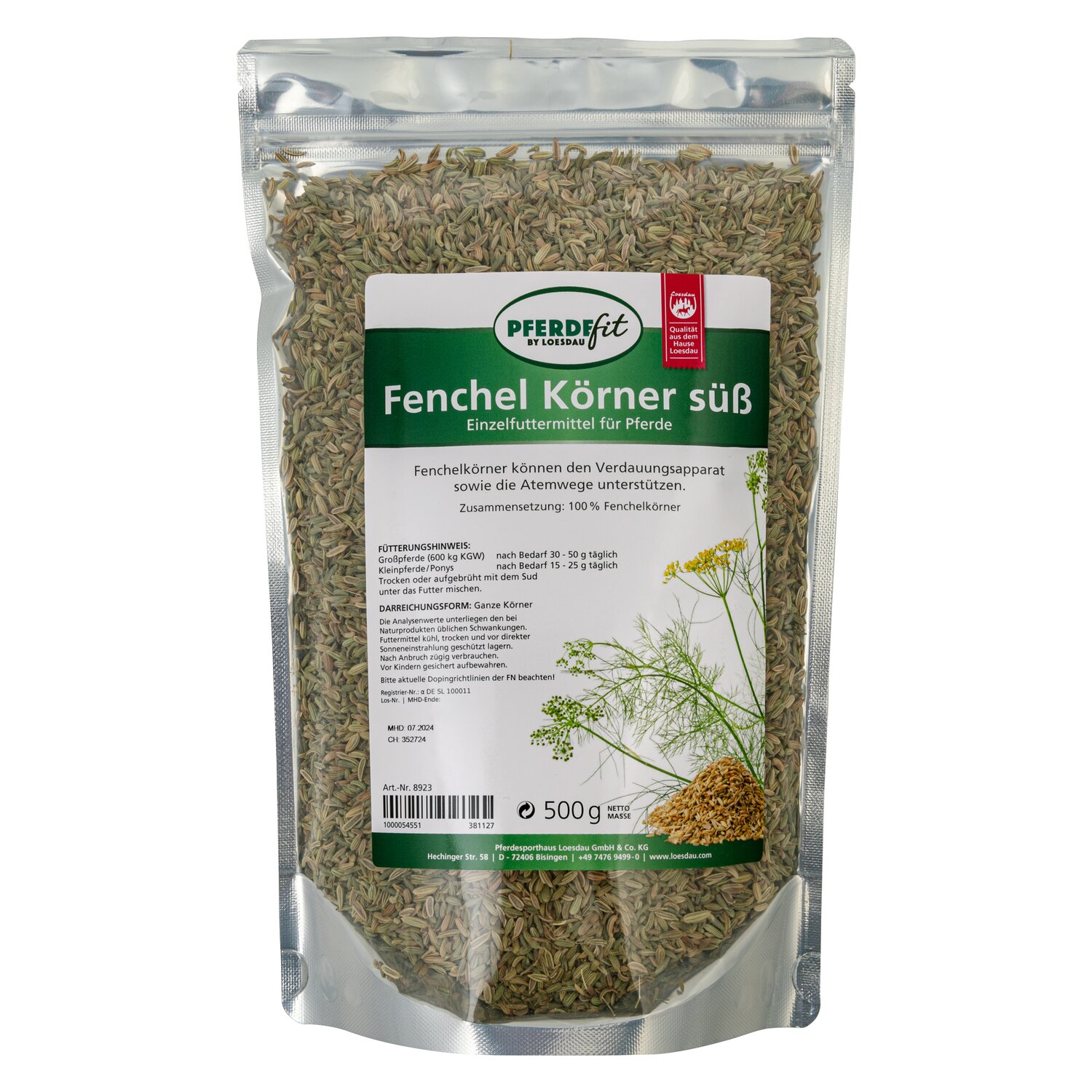 PFERDEfit by Loesdau Fenchelkörner süß  - 500 g