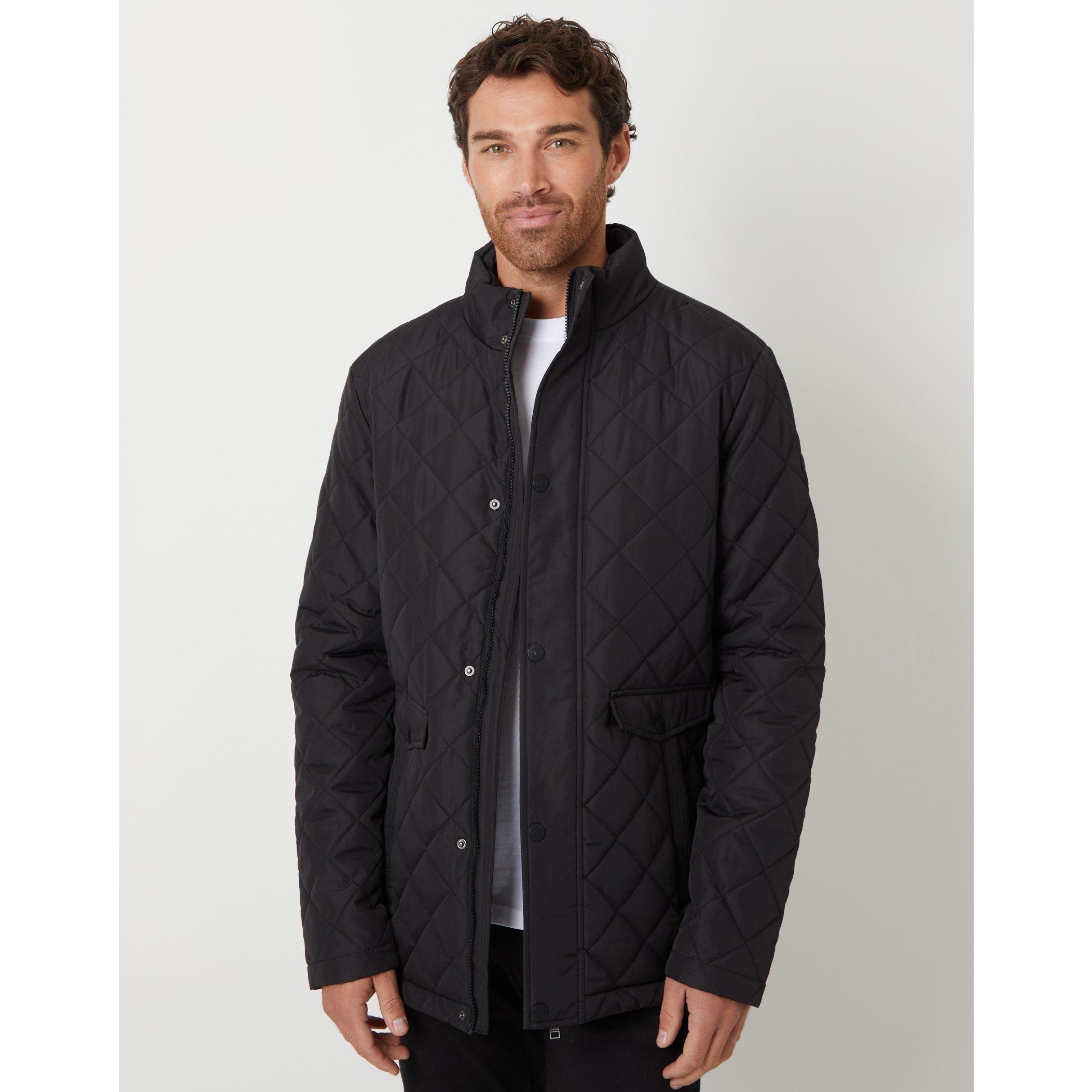 Threadbare TB Funnel Neck Diamond Quilted Jacket