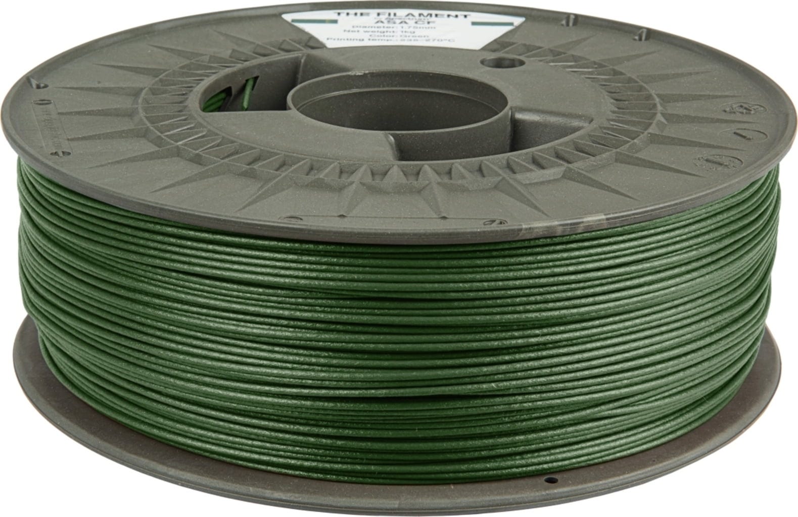 The Filament  ASA CF Green, 1,75 mm / 1000 g    Witterungsbeständiges ASA mit Carbonverstärkung in Green