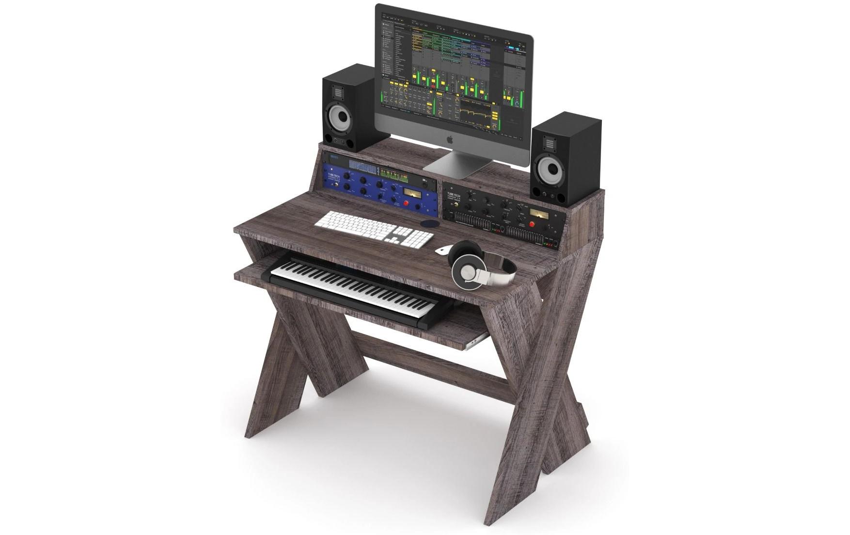 Studiotisch Sound Desk Compact Walnuss<br>Kompakte Studio-Workstation im smarten Design für vielerlei Anwendungen