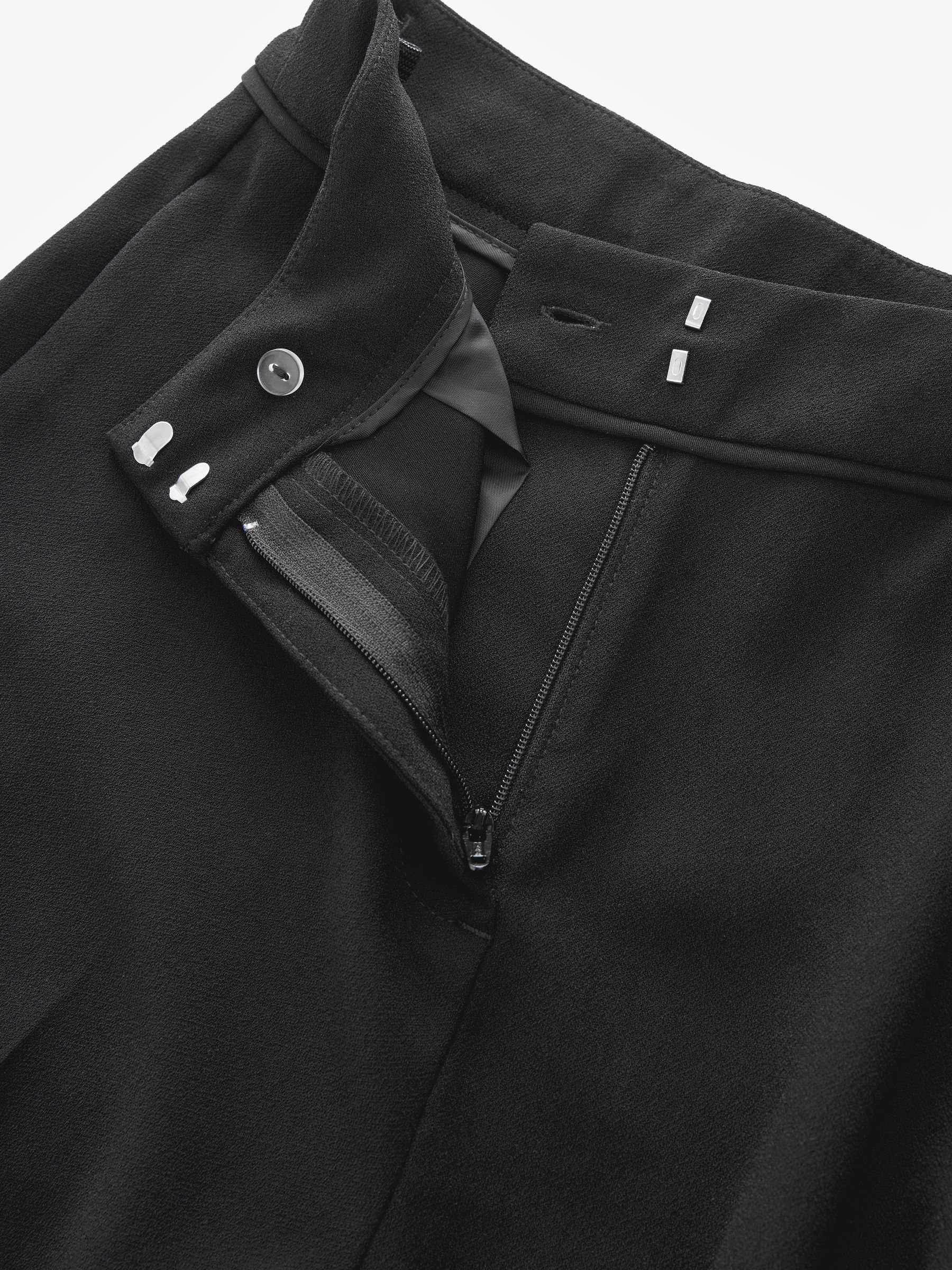 Zwart - Schoolbroek met wijde pijpen en naaddetail voor oudere kinderen (9-18jr)