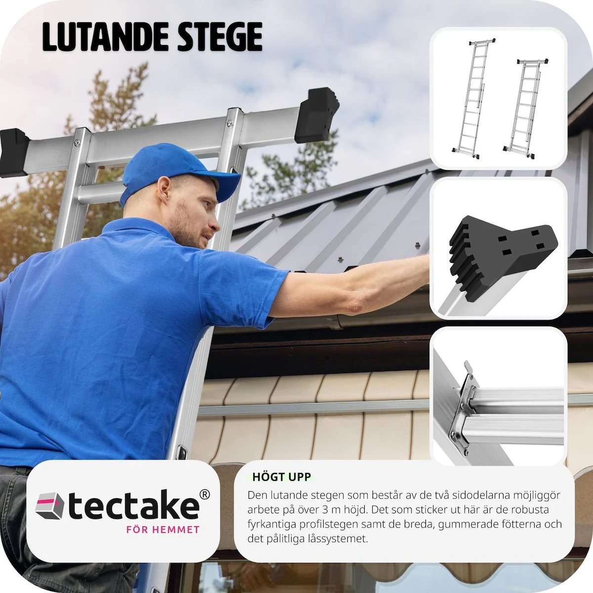 Stillas universalstige aluminium - sølv