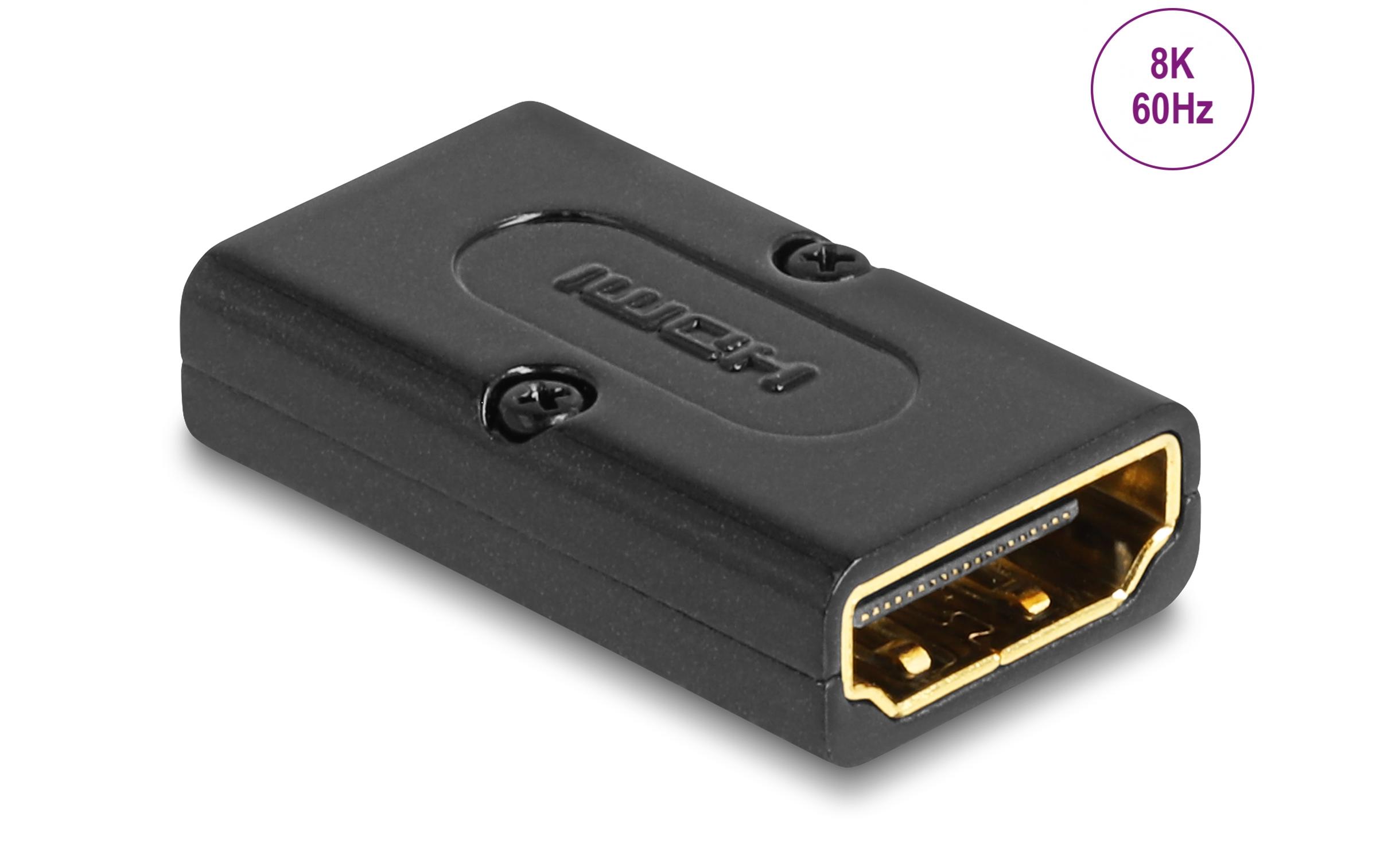 Adapter 8K 60Hz HDMI - HDMIDelock HDMI Adapter Buchse zu Buchse 8K 60 Hz Metall