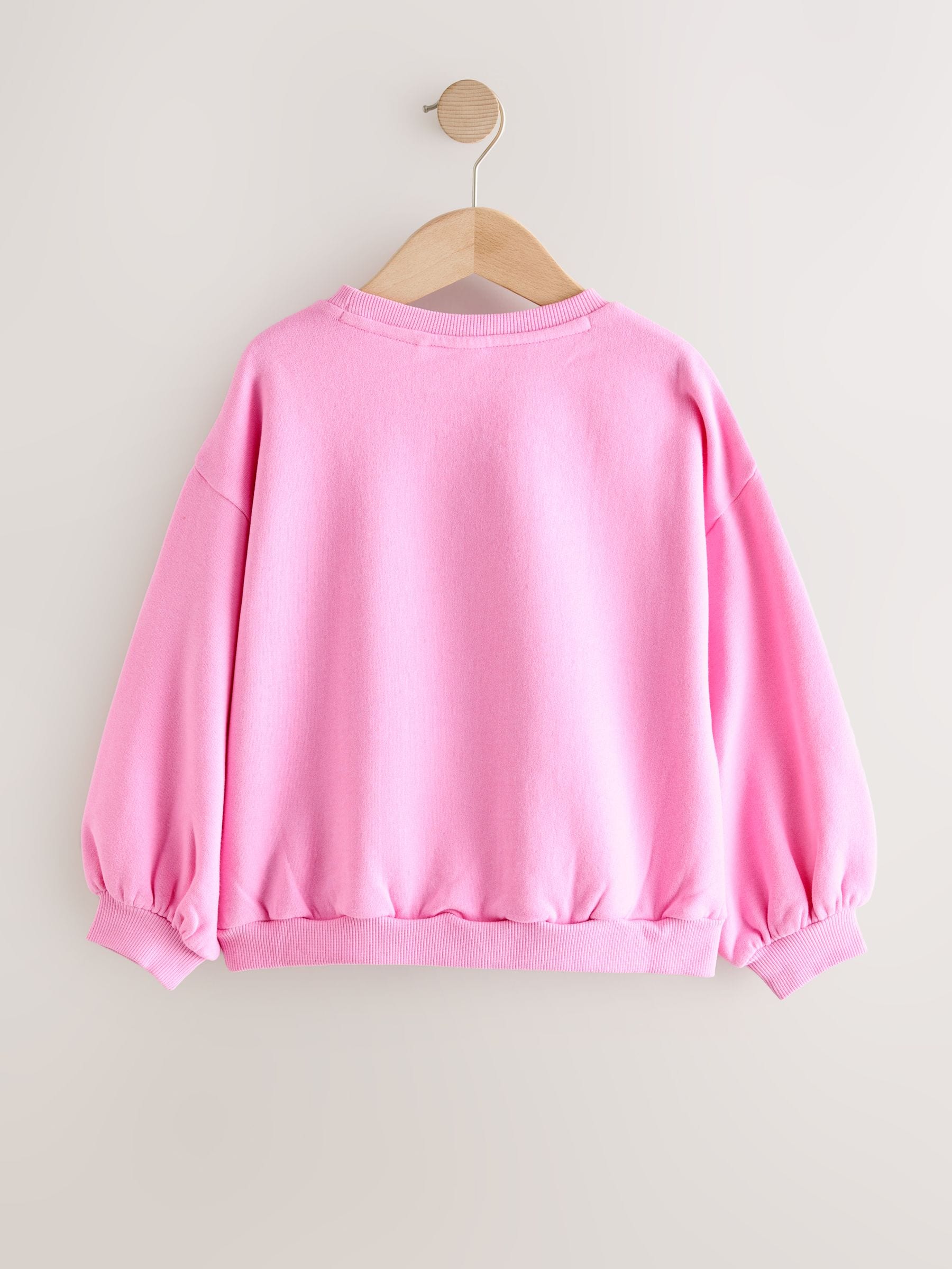 Roze Jolly met strik - Kersttrui-sweatshirt (3-16jr)