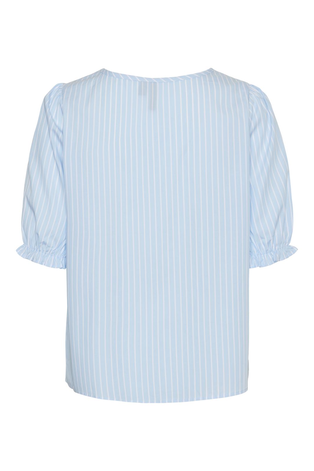 Pieces Pcpenny 2/4 O-Neck Top Camp Mm 4586948 airy blue bright white