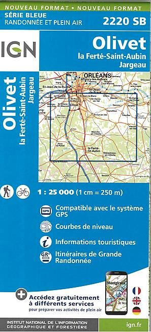 IGN - 2220 SB OLIVET LA FERTE ST AUBIN 1 25 000
