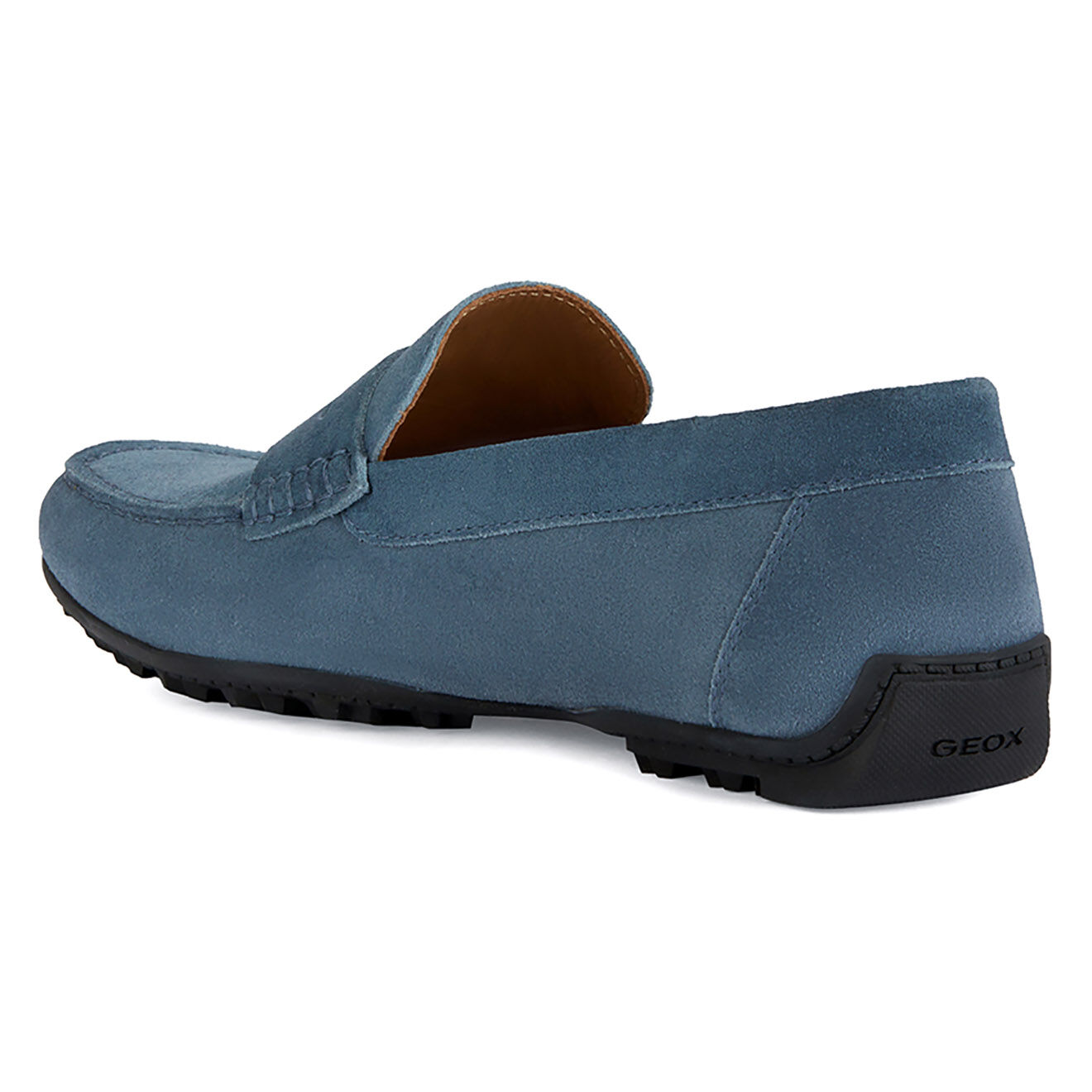 Geox Mocassins en Velours de Cuir Kosmopolis bleus