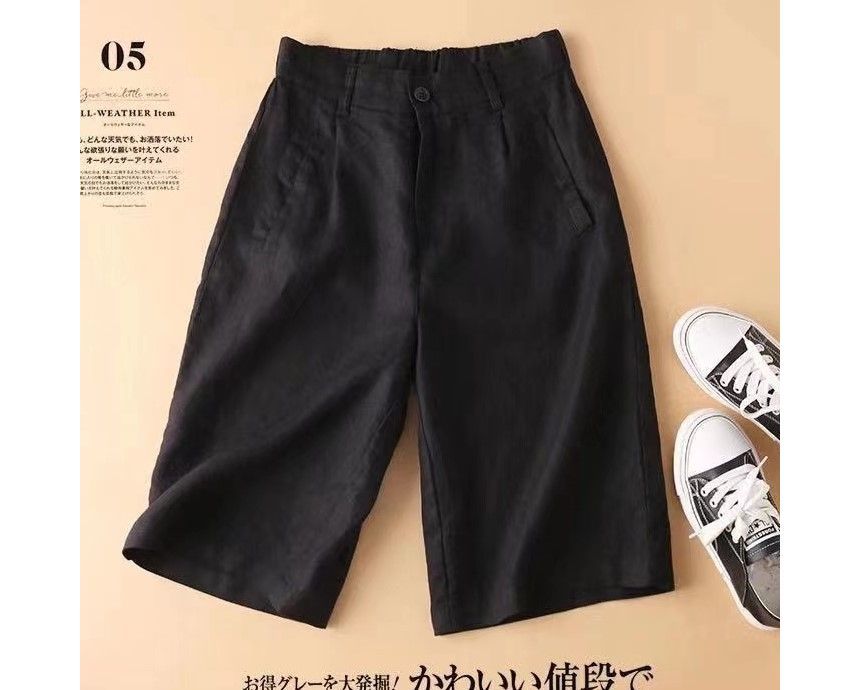 INEN - Effen shorts met elastische taille