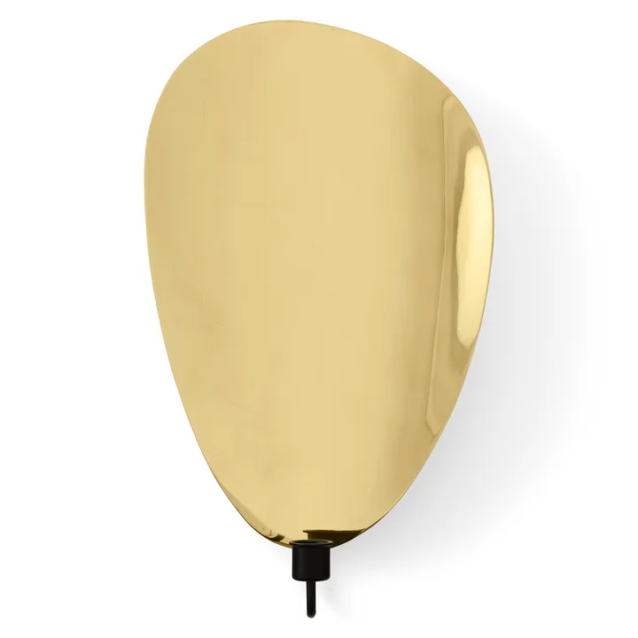 Audo - Flambeau Wandkerzenhalter, H 34 cm, grau / Messing bronziert