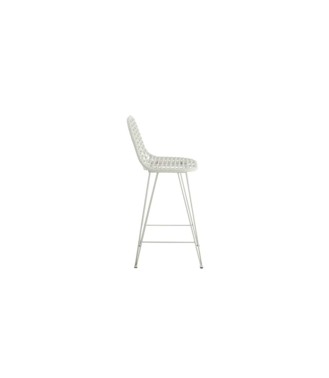 Paris Prix - Chaise De Bar De Jardin celeste 110cm Blanc