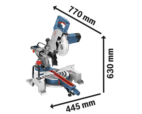 Bosch Professional GCM 80 SJ paneelzaag inclusief 2x cirkelzaagbladen 216 x 30 x 2,8 mm