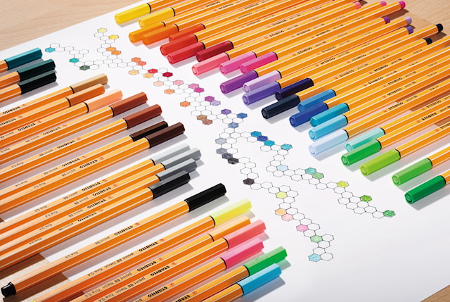Fineliner STABILO Point 88 forskjellige farger (10)