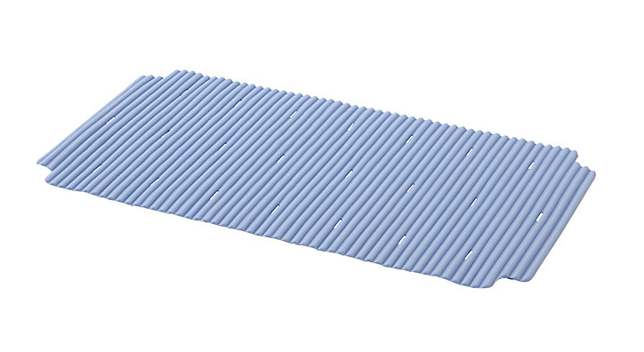 Tapis antidérapant rectangulaire baignoire et douche GoodHome Drina coloris bleu en PA, PE et PP L.69 x l.36 cm