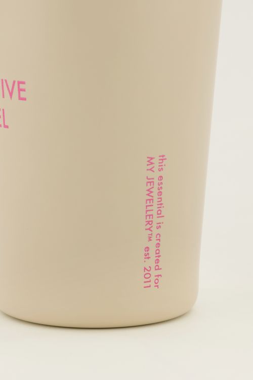 Beige koffie beker
