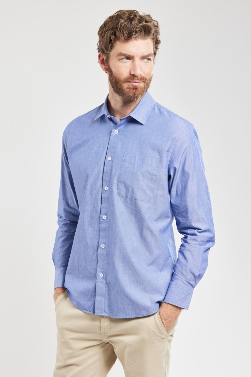 Chemise coupe droite - coton