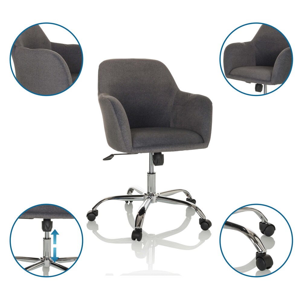 Home Office Bürostuhl SOLAO 300 Stoff mit Armlehnen hjh OFFICE