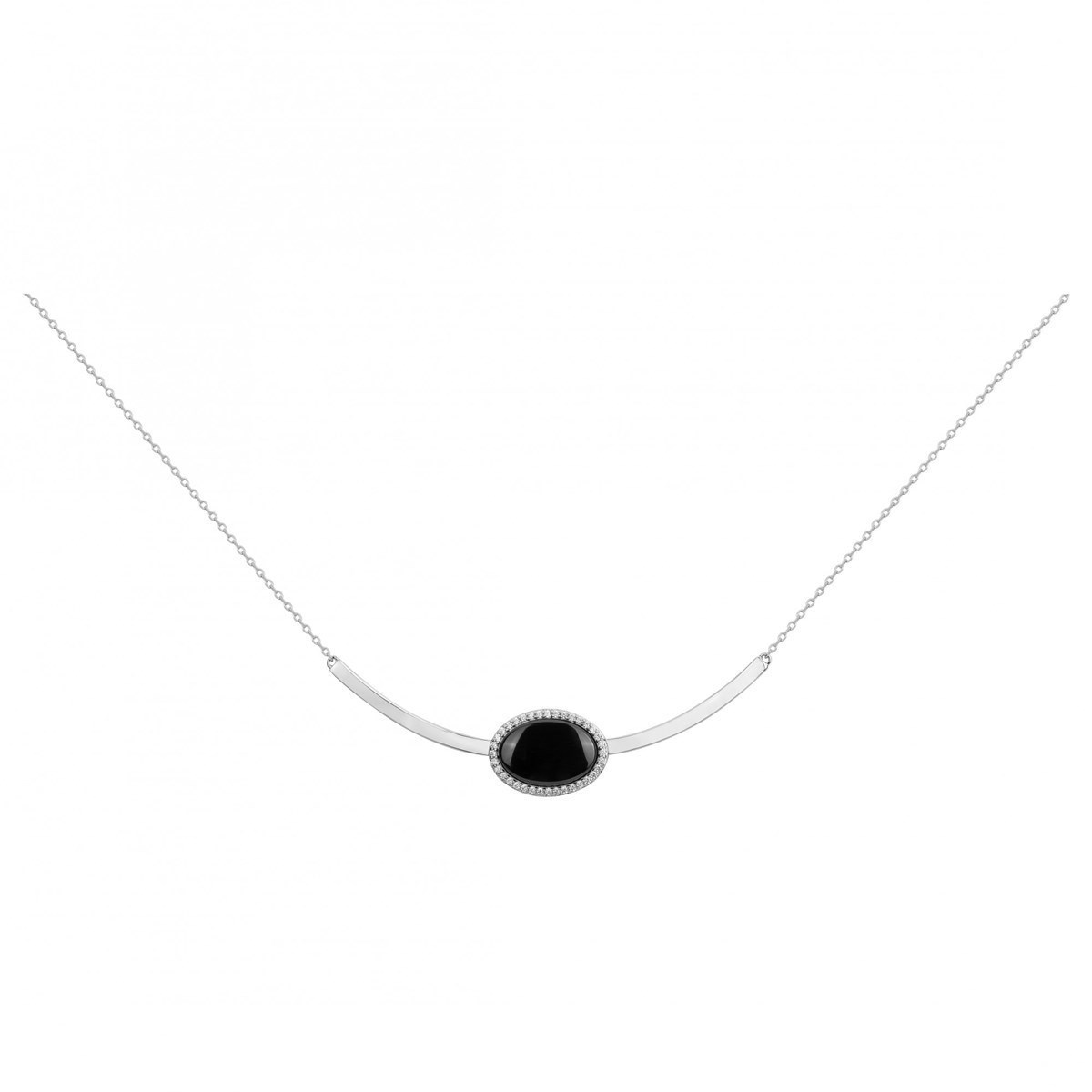 Collier en Argent 925 millièmes et oxyde de zirconium - blanc brillant