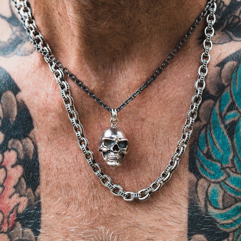 Chaine Homme Rock Massive Big Fantaisie Argent