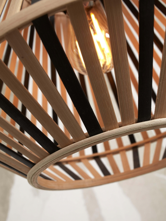 Good&Mojo Merapi hanglamp Ø30 naturel/zwart