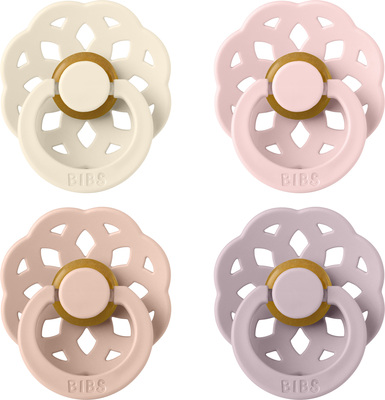 BIBS Boheme Smokk 4-Pakk Lateks Str 1, Ivory/Blush/Blossom/Dusky Lilac