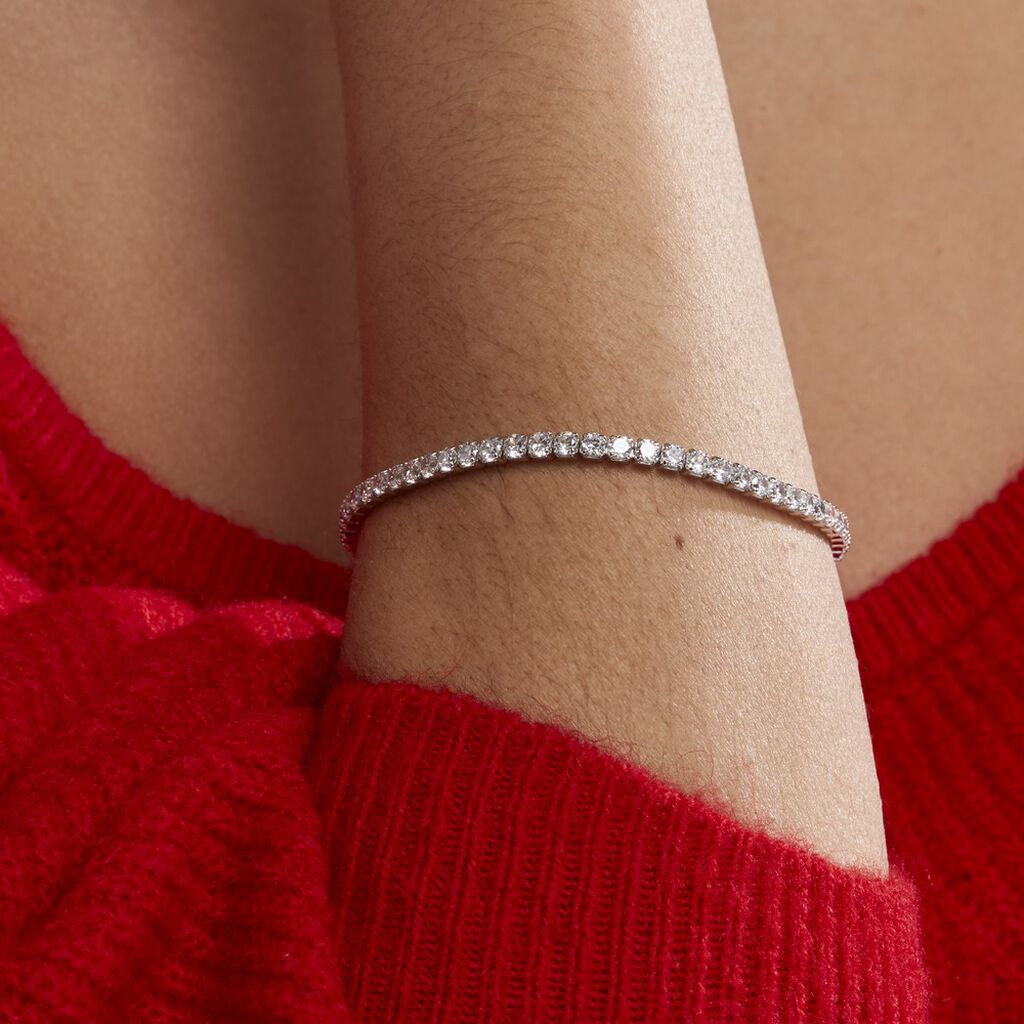 Bracelet Lou-anne Argent Blanc Oxyde De Zirconium Blanc