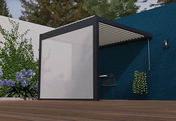 Store façade pour pergola Cameo gris l. 2,88m