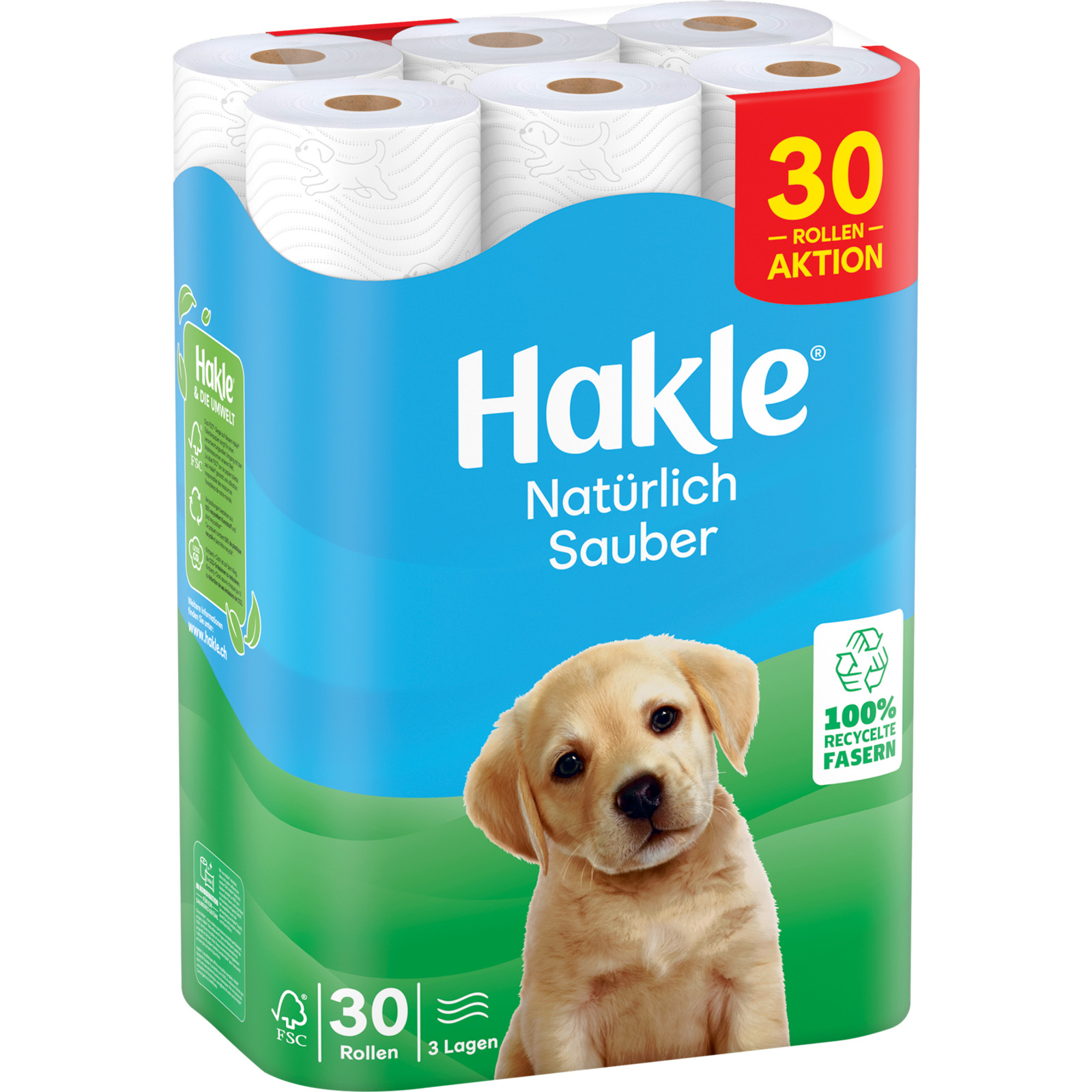 Hakle Toilettenpapier 3-lagig Natürliche Sauberkeit