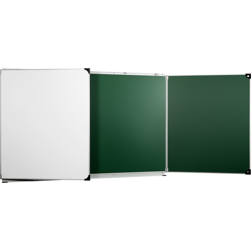 Tableau triptyque scolaire mixte intérieur émaillé vert extérieur émaillé blanc