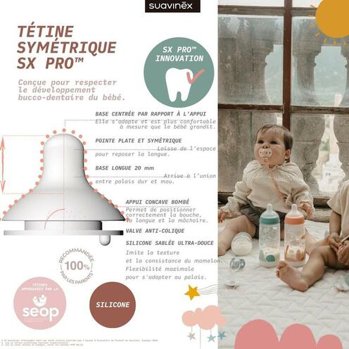 Biberon 150 ML Tétine SXPro L - Dreams Bleu - SUAVINEX