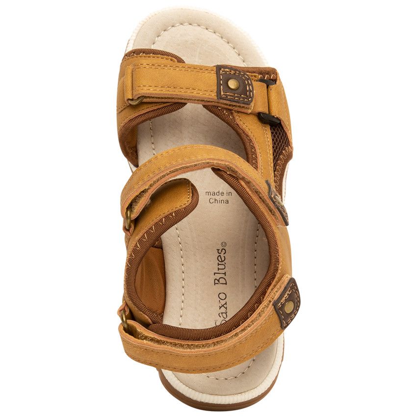 Sandales triple scratchs pour garçon - Camel