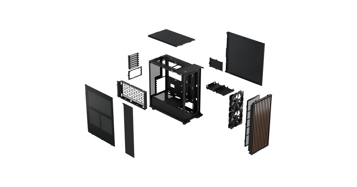 Fractal DesignNorth midi tower behuizing  (Zwart | 2x USB-A | 1x USB-C)