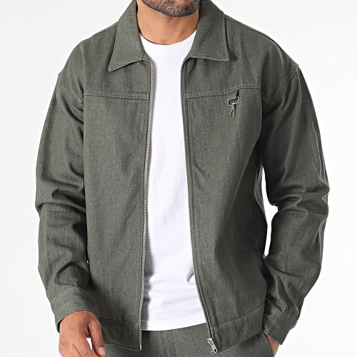 Ensemble Veste Zippée Et Pantalon Vert Kaki