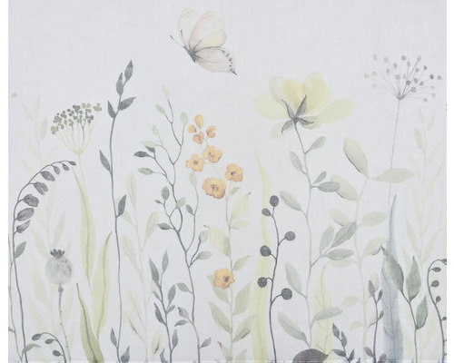 Cafégordijn met lussen Zomerwit 135x45 cm