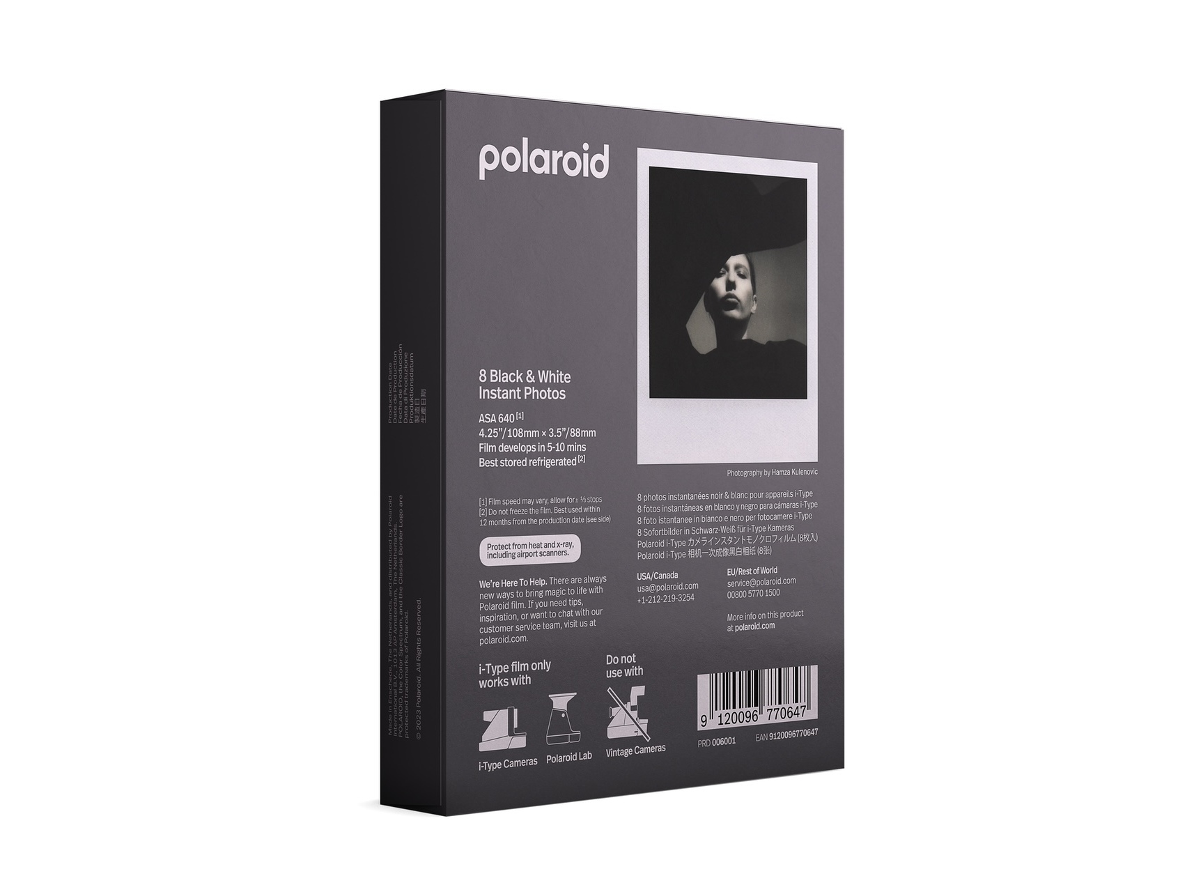 RECARGA POLAROID FILM FOR I-TYPE PRETO E BRANCO