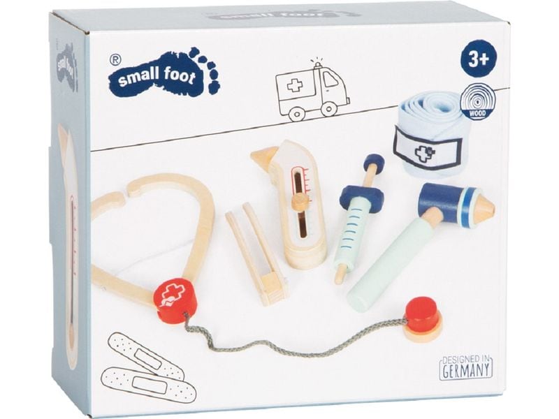 small foot Arzt Spielset Arztspielzeug-Set aus robustem Holz