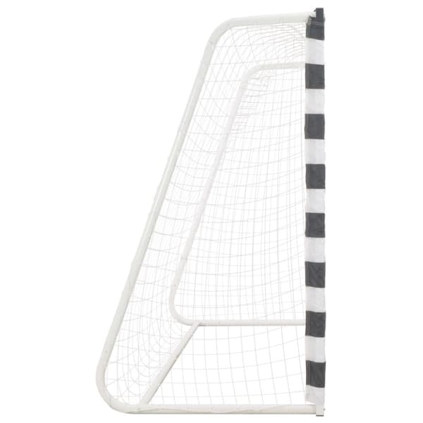 vidaXL Fotballmål 300x160x90 cm metall svart og hvit