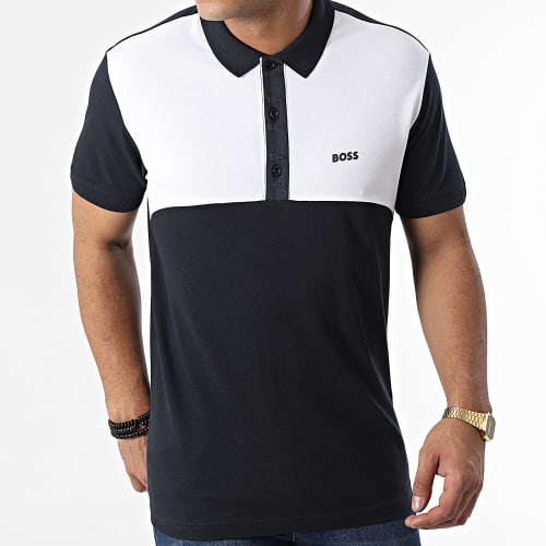 Polo Manches Courtes 50476933 Bleu Marine Blanc