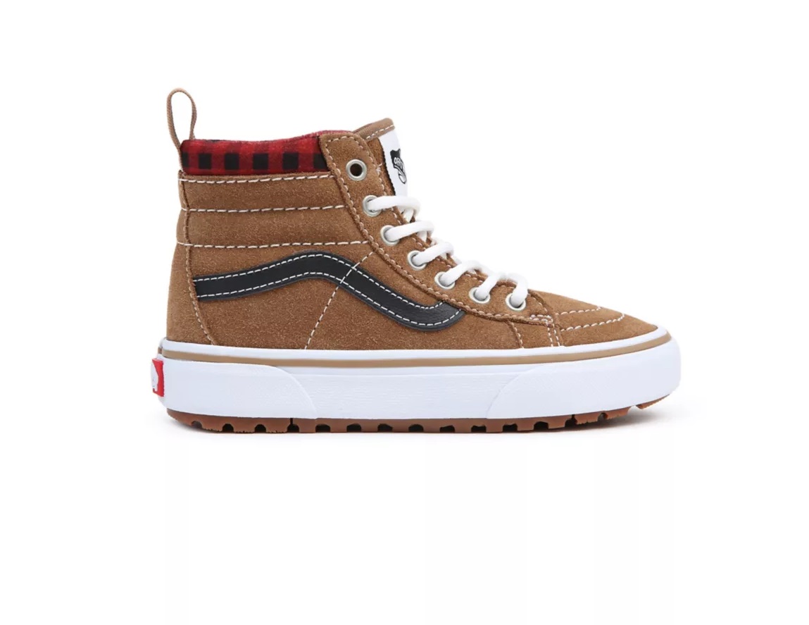 Vans Youth Sk8-Hi MTE-1 Plaid Brown Black 1 US