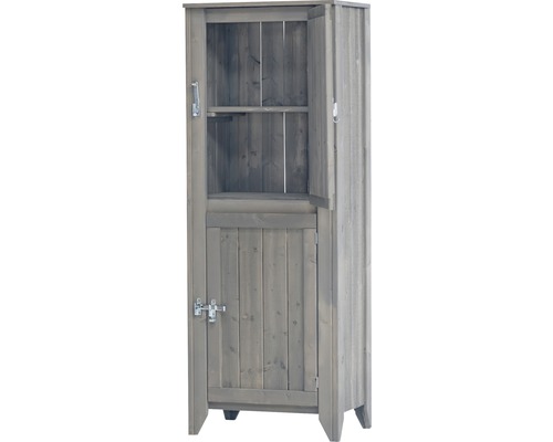 Tuinkast/buitenkeuken Konsta type 559 hoge kast incl. 2 deuren 60 x 40 x 160 cm lichtgrijs