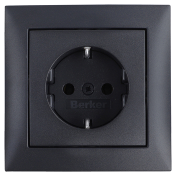 Berker S.1 enkel geaard stopcontact antraciet