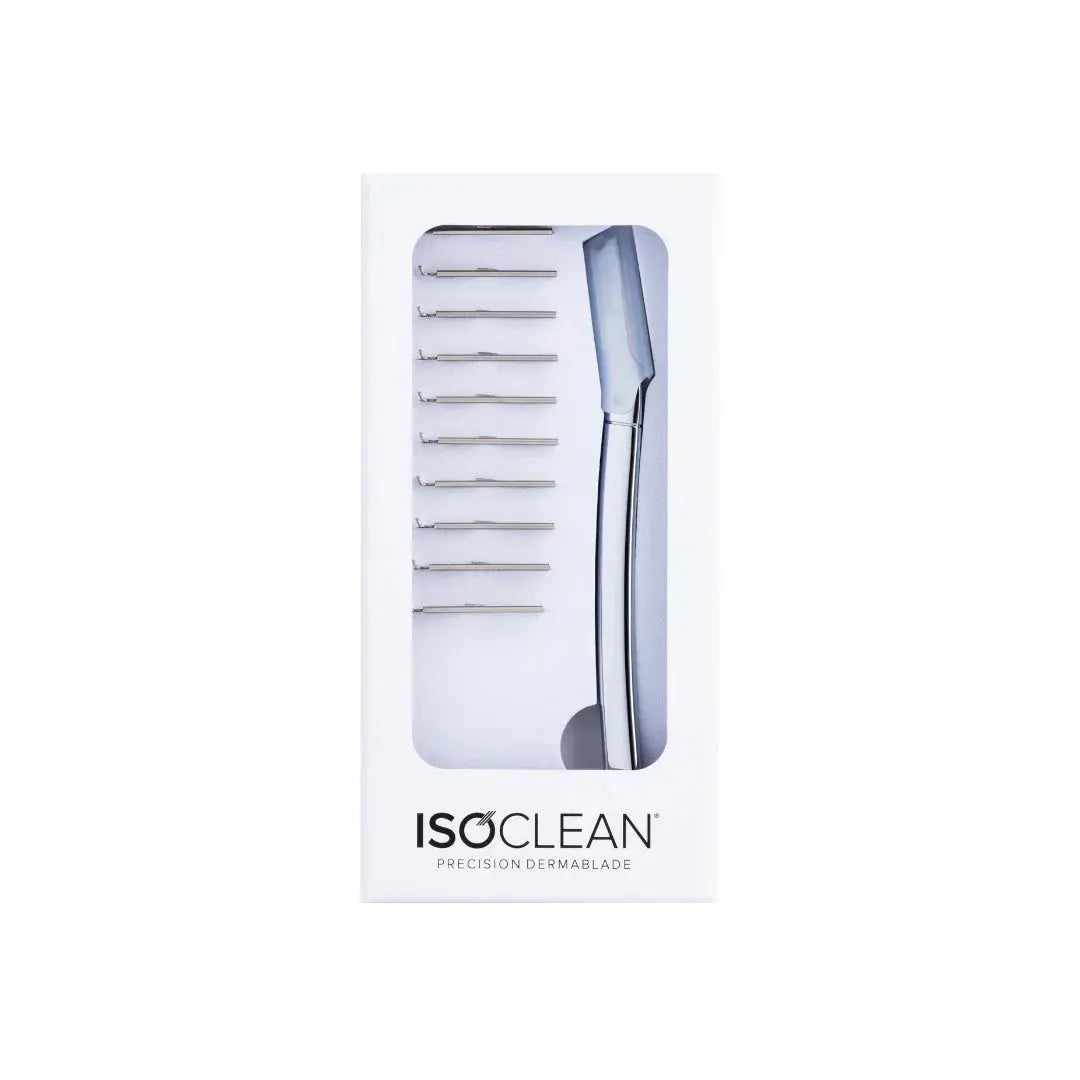 Facial Dermablade Razor With 6 Replacement Blades Silver
