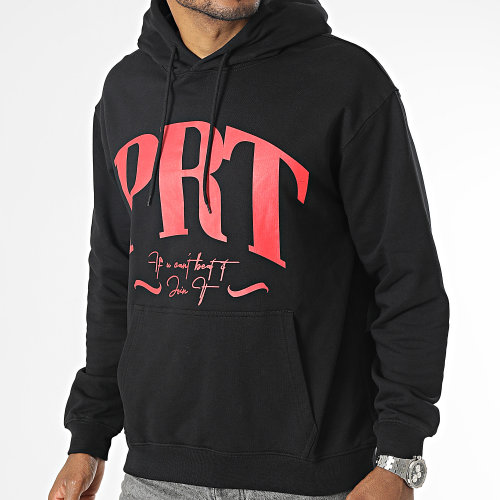 Sweat Capuche Bay Noir Rouge