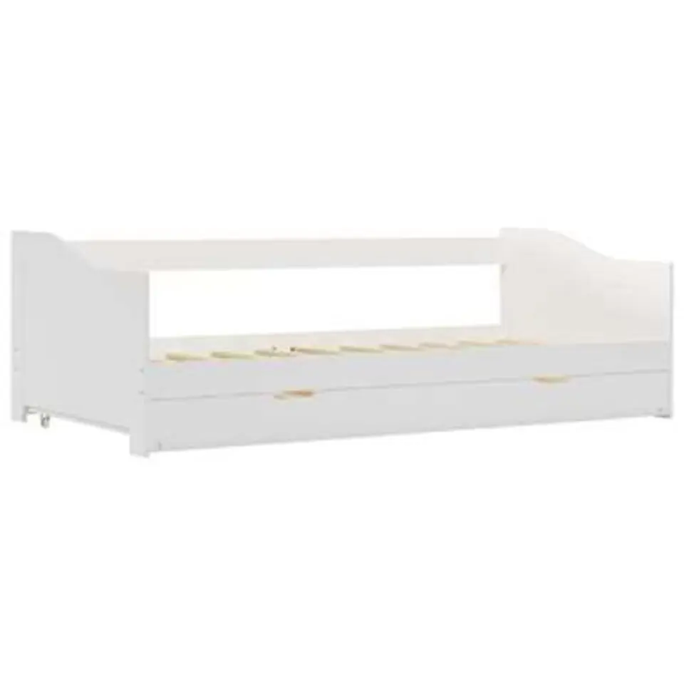 vidaXL - Onderschuifbed - Wit - Grenenhout - 90x200 cm