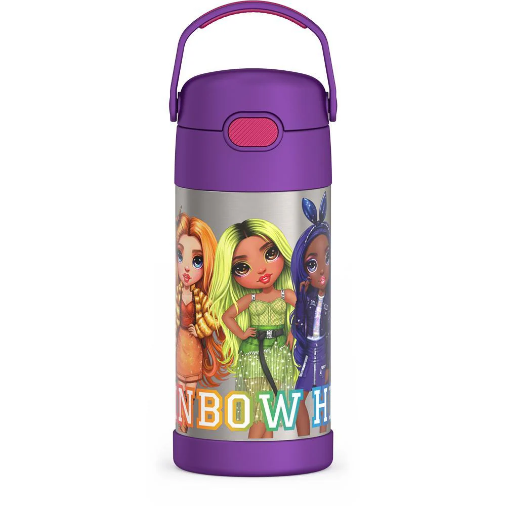 12oz FUNTAINER® WATER BOTTLE RAINBOW HIGH
